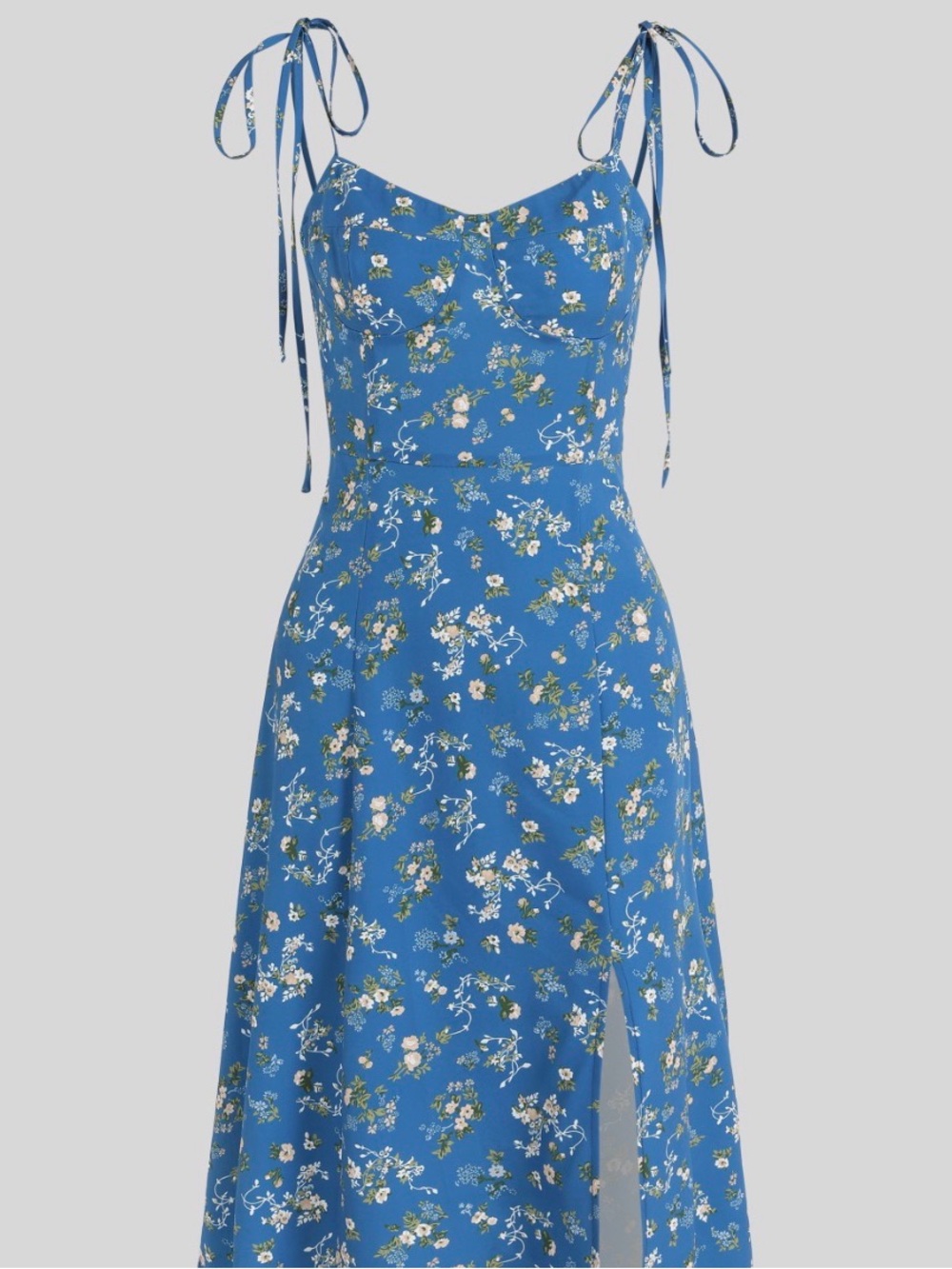 CIDER Floral Midi Slit Dress